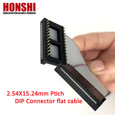 IDC αρσενικό σύνδεσμο 6 8 10 12 14 16 18 26 40 Pin 2.54mm Pitch Dip Flat Ribbon Cable