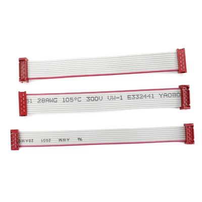Γκρι PVC D Sub Flat Cable UL2651 28AWG Micro Match Cable IDC 1.27mm Στροφή