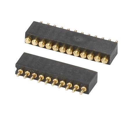 1.27 χιλιοστόμετρο H3.8 χιλιοστόμετρο Pogo Pin Connector Brass C6801 Υλικό 12 Pin Connector με ακρίβεια