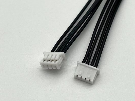2.54mm Pitch 4 Pin Dupont Cable Assembly UL1007 24awg Μαύρο Προσαρμοσμένο μήκος