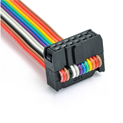Προσαρμοσμένο 2.54mm 12 Pin Ribbon Cable IDC Socket UL2651 28AWG Flat Wire Assembly