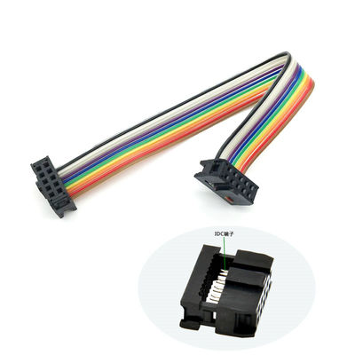 Προσαρμοσμένο 2.54mm 12 Pin Ribbon Cable IDC Socket UL2651 28AWG Flat Wire Assembly