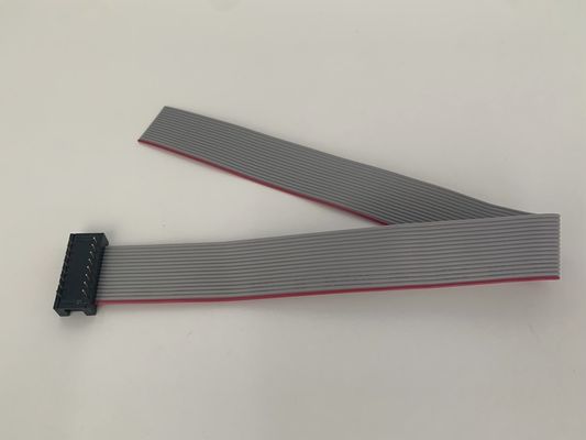DIP Plug Grey Flat Cable Assembly 16 Pin Ribbon Cable UL2651 28awg 2.54mm Στροφή