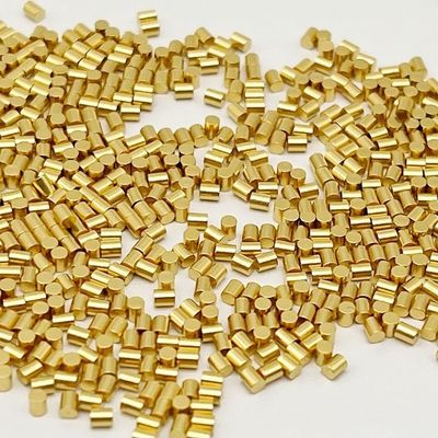 Προσαρμοσμένες μηχανικές καρφίτσες 1.8mm Διαμέτρου 10u 'Χρυσό επιχρυσωμένο χαλκό καρφίτσες επαφής αρσενικό φύλο