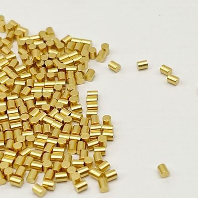 Προσαρμοσμένες μηχανικές καρφίτσες 1.8mm Διαμέτρου 10u 'Χρυσό επιχρυσωμένο χαλκό καρφίτσες επαφής αρσενικό φύλο