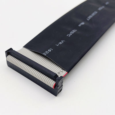 Προσαρμοσμένο 2.54mm Μαύρο επίπεδο καλώδιο 6 Πιν - 64 Πιν IDC Flat Ribbon Cable Assembly