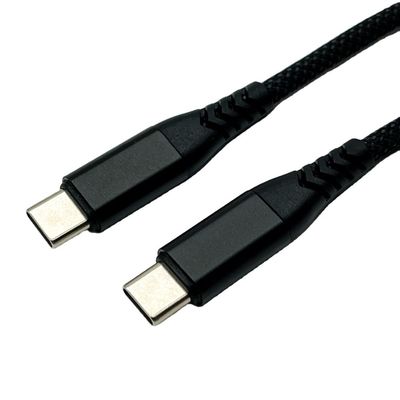 Μαύρο καλώδιο UL2725 USB τύπου C USB 2.0 με αρσενικό σύνδεσμο με επιχρυσωμένο