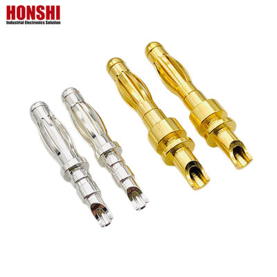 Τεχνική ακρίβεια Banana Plug Multilam Pin Contact 4mm Solder Cup Termination