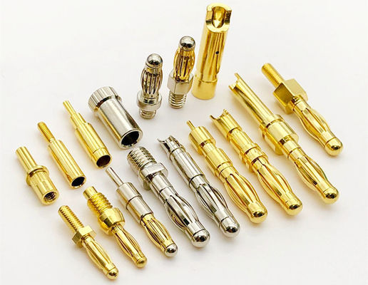 Τεχνική ακρίβεια Banana Plug Multilam Pin Contact 4mm Solder Cup Termination