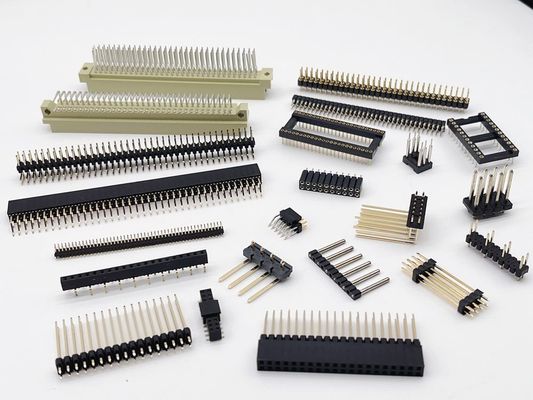 2.54mm Διπλή σειρά PCB H3.0mm 7.4mm Καθαρό Χαλκό Επεξεργασμένο Στρογγυλό Γυναικείο Σύνδεσμο Κεφαλαίου
