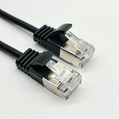 0.5m - 20m Μαύρο καλώδιο RJ45 Ethernet Στρογγυλό καλώδιο Cat7 προσαρμοσμένο