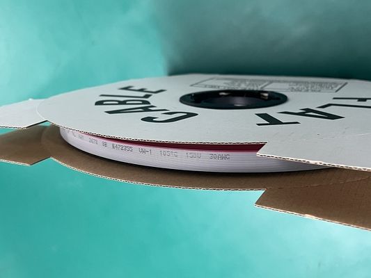 4 Πιν - 64 Πιν Προσαρμοσμένο επίπεδο καλώδιο γκρίζο βάθος 1,27 mm καλώδιο κορδέλας 76,5 M/roll
