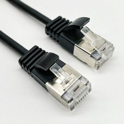 0.5m - 20m Μαύρο καλώδιο RJ45 Ethernet Στρογγυλό καλώδιο Cat7 προσαρμοσμένο
