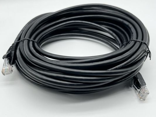 0.5m - 20m Μαύρο καλώδιο RJ45 Ethernet Στρογγυλό καλώδιο Cat7 προσαρμοσμένο