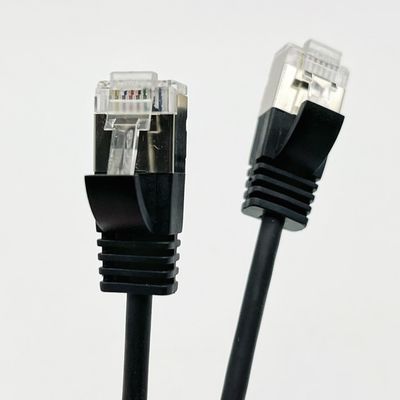 Προσαρμοσμένο μαύρο καλώδιο RJ45 Cat7 Ethernet Patch Cable 8P8C Connector Cable