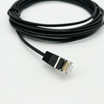 Προσαρμοσμένο μαύρο καλώδιο RJ45 Cat7 Ethernet Patch Cable 8P8C Connector Cable