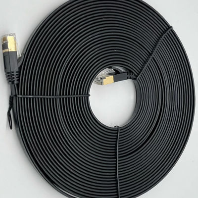Προσαρμοσμένο μαύρο καλώδιο RJ45 Cat7 Ethernet Patch Cable 8P8C Connector Cable