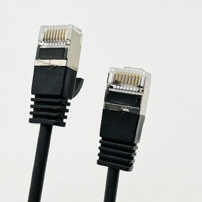 Προσαρμοσμένο μαύρο καλώδιο RJ45 Cat7 Ethernet Patch Cable 8P8C Connector Cable