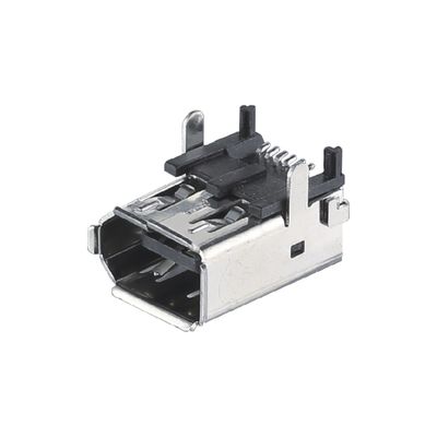 SM-6P αρσενικός σύνδεσμος I / O CN3 Server IEEE 1394 θηλυκός σύνδεσμος τύπος συγκόλλησης