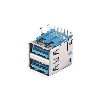 USB 2.0 / 3.0 Jack Type A αρσενικό σύνδεσμο μπριζόλα / φωσφόρος χάλκινο υλικό επαφής