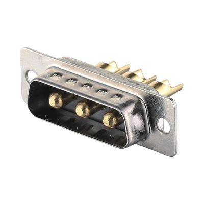 2 - 64 Pin Power D Sub Male Connector 3W3 Μαύρο / Μπλε Τύπος Solder Dip Brass