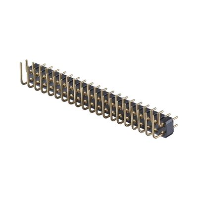 2.54mm Επεξεργασμένος σύνδεσμος επικεφαλίδας πινών με δεξιά γωνία SMT SMD PCB Single Row Header