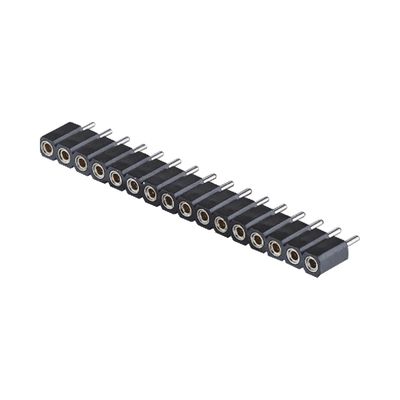 2.54mm Επεξεργασμένο θηλυκό κεφαλίδα δεξιά γωνία SMT SMD μονό σειρά 1-40Pin PCB σύνδεσμος