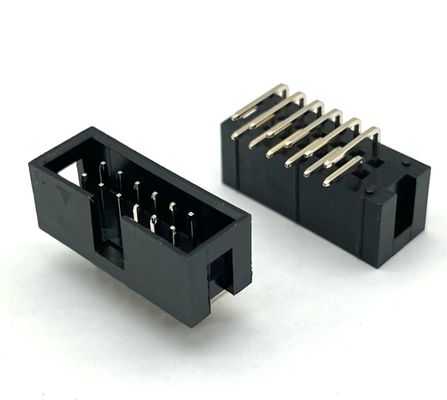 Δικαίωμα γωνία συνδετήρα επικεφαλής DIP PCB DC3 12 πινών επικεφαλίδες 2.54mm Pitch