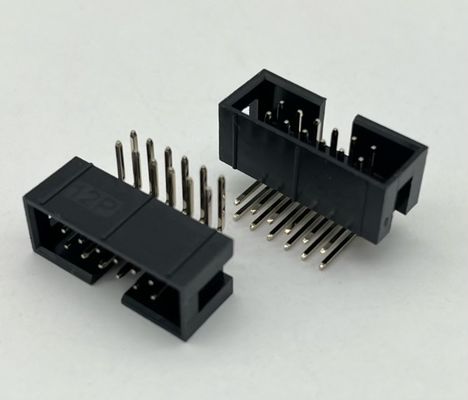 Δικαίωμα γωνία συνδετήρα επικεφαλής DIP PCB DC3 12 πινών επικεφαλίδες 2.54mm Pitch