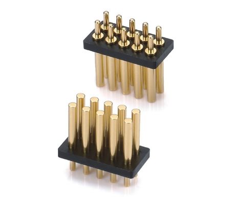 Προσαρμοσμένο 2.54mm Pitch Spring Loaded Pogo Pin Connector Dip Type Γυναικεία κεφαλίδα 10 καρφίτσες