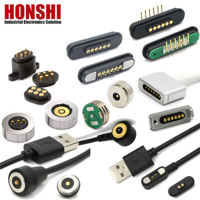 8pin μαγνητικός σύνδεσμος αρσενικός θηλυκός σύνδεσμος πιν Pogo για πλακέτα PCB