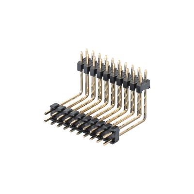 2.0mm Στροφή H2.0mm Μία σειρά Pin Header Connector 1 - 40 Pin Right Angle Dip