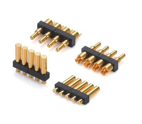 DC12V Pogo Pin Connector 2.54mm 2pin αρσενικό με κάλυμμα Pogopin Single Row Right Angle Dip