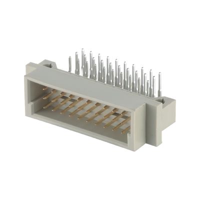 2.54mm DIN 41612 Σύνδεσμος 64 Πιν δεξιά γωνία θηλυκές καρφίτσες μέσω τρύπας 3 σειράς σύνδεσμος