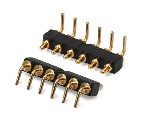 2.54mm Pitch Male 5 Pin PCB Connector Spring Loaded Pogo Pin Connector Ντιπ Τύπος