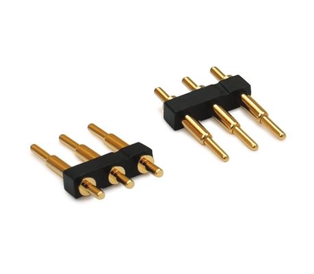 3.0mm διάταξη 3pin Χρυσό επιχρισμένο SMT τύπου Αυτοκινητοβιομηχανικό χάλκινο Pogo Pin Connector για pcb