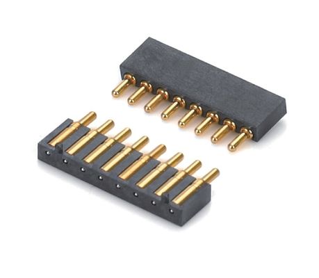 2.5mm Pitch Brass C6801 3 Pin SMT Τύπος Άντρας επικεφαλίδα Pogo Pin Connector μαύρο πλαστικό