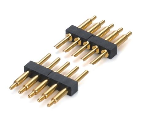 2.5mm Pitch Brass C6801 3 Pin SMT Τύπος Άντρας επικεφαλίδα Pogo Pin Connector μαύρο πλαστικό