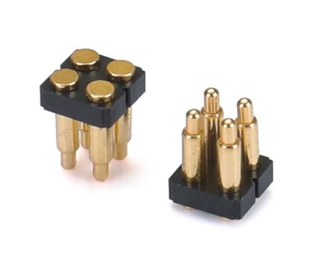 2.5mm 4 Pin Pogo Connector H3.5mm SMT Τύπος Χρυσό επιχρισμένο χάλκινο Pogo Connector