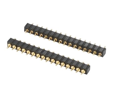 2.54mm 10 Pin Διπλή σειρά Προσαρμογή Pogo Pin Connector Χρυσό επιχρυσωμένο SMT
