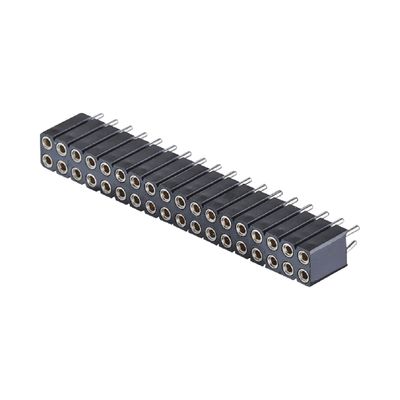 Συνδετήρας PCB Εργαστηριακή γυναικεία κεφαλίδα 2.54mm H7.0mm Δικαίος γωνία διπλή σειρά 2-80Pin