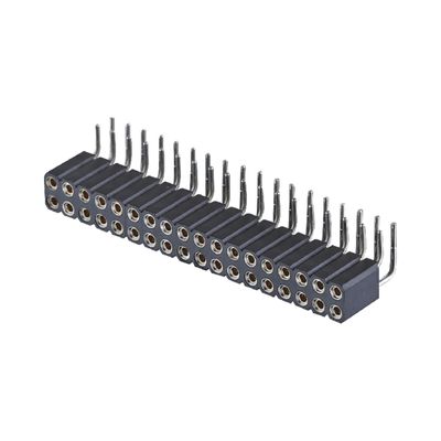 Χρυσό επιχρυσωμένο μηχανικό καλώδιο 2.54mm SMT SMD διπλής σειράς δεξιάς γωνίας PCB