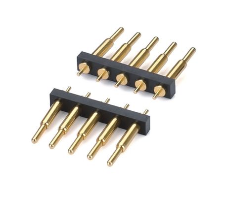 1.27mm Pogo Pin Connector h1.5mm L8.0 Dip Type Χρυσό επιχρισμένο χάλκινο σύνδεσμο 10 πινών