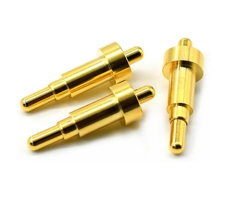 Άνδρας 9.5mm Pogo Pin Connector Brass 3.2mm ύψος άνοιγμα φορτωμένο χρυσαφένιο