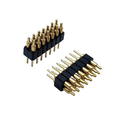 2.54mm H2.5 2x7Pin Pogo Pin Connector Brass Spring Loaded Electronic Straight Dip PCB Ηλεκτρονικό πίνακα με άνοιγμα