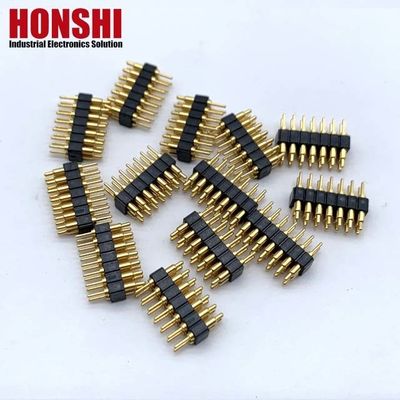 2.54mm H2.5 2x7Pin Pogo Pin Connector Brass Spring Loaded Electronic Straight Dip PCB Ηλεκτρονικό πίνακα με άνοιγμα