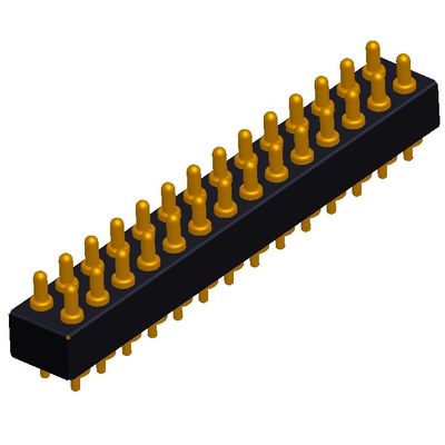 2.54mm H2.5 2x7Pin Pogo Pin Connector Brass Spring Loaded Electronic Straight Dip PCB Ηλεκτρονικό πίνακα με άνοιγμα
