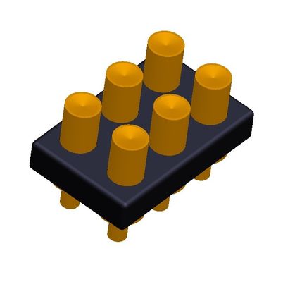 2.54mm H2.5 2x7Pin Pogo Pin Connector Brass Spring Loaded Electronic Straight Dip PCB Ηλεκτρονικό πίνακα με άνοιγμα