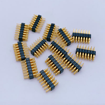 Προσαρμοσμένα 2.0mm Pitch Brass Pogo Pin 2row 14Pin Spring Loaded Connectors Ανδρικό φύλο