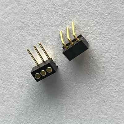 1.27mm 3pin Right Angle Dip Type Brass Spring Loaded Magnetic Pogo Pin Connector (Συνδετήρας μαγνητικού πινάκου με άνοιξη)
